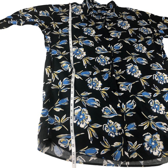 LZara Floral Mini Dress/black/ Blue medium - Picture 5 of 7